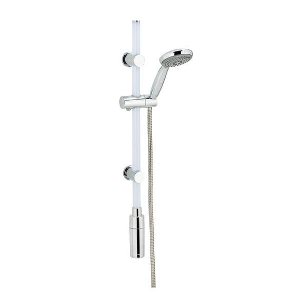 LED-valgustuspaneel dušši jaoks koos dušiotsikuga, soe valge, pikkus 74 cm - Wenko