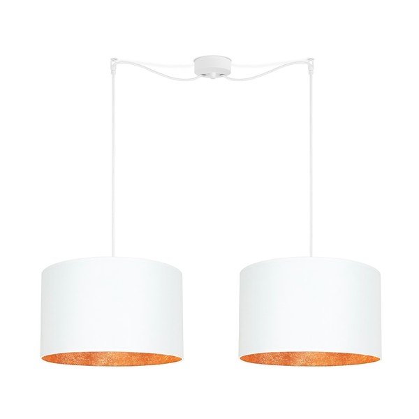 Závěsné dvouramenné svítidlo v bílo-měděné barvě Sotto Luce Mika, ⌀ 40 cm