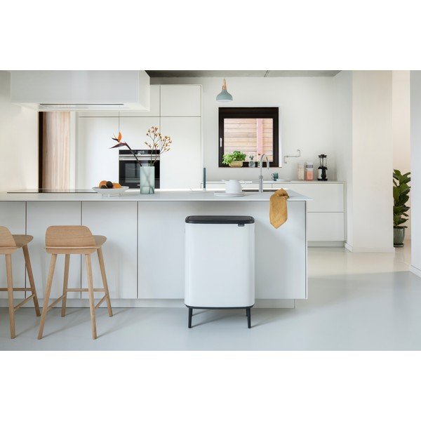 Valge terasest prügikast 60 l Bo Touch Bin Hi - Brabantia-image-1