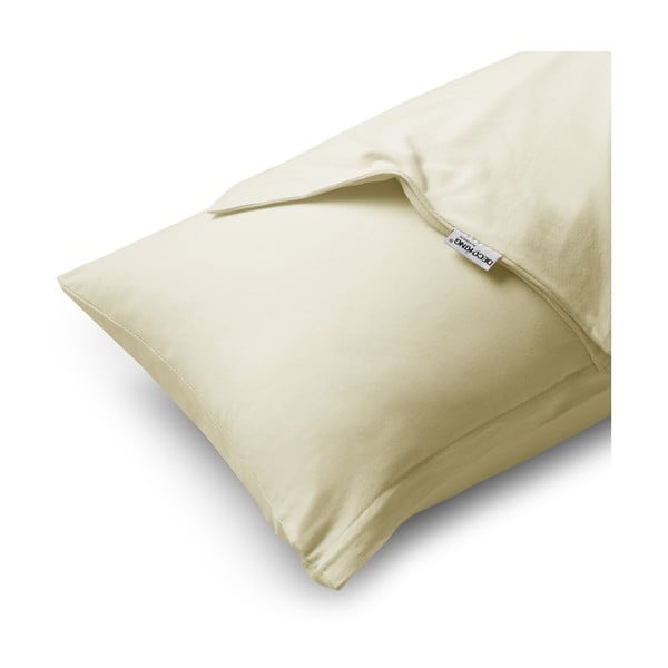 Sada 2 šedobéžových bavlněných povlaků na polštáře DecoKing Amber Beige, 40 x 40 cm-image-2