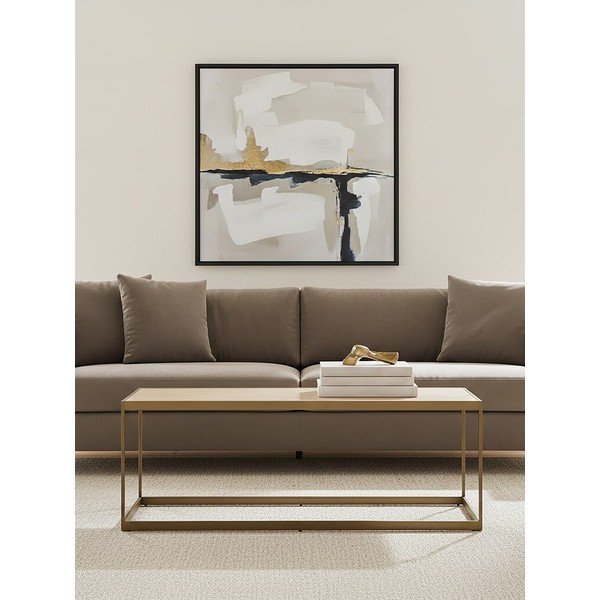 Pruun/naturaalne kohvilaud tammeplaadiga 40x120 cm Grenoble - Premier Housewares-image-2