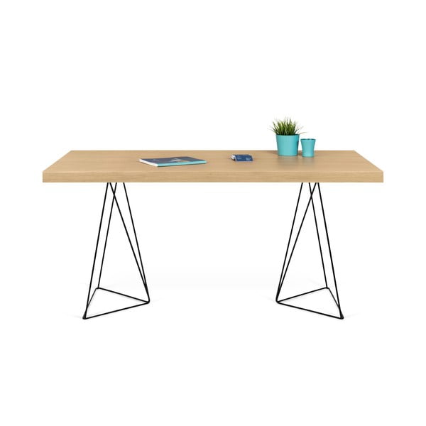 Mustade jalgadega laud, 160 x 90 cm Multi - TemaHome-image-2