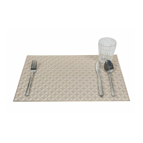 6 taldriku komplekt, valge ja kuldne geomeetriline, 30 x 45 cm. - Villa d'Este-image-4