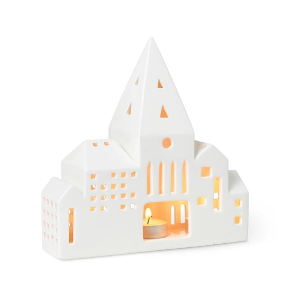 Valge keraamiline küünlajalg Urbania Lighthouse City - Kähler Design-image-2