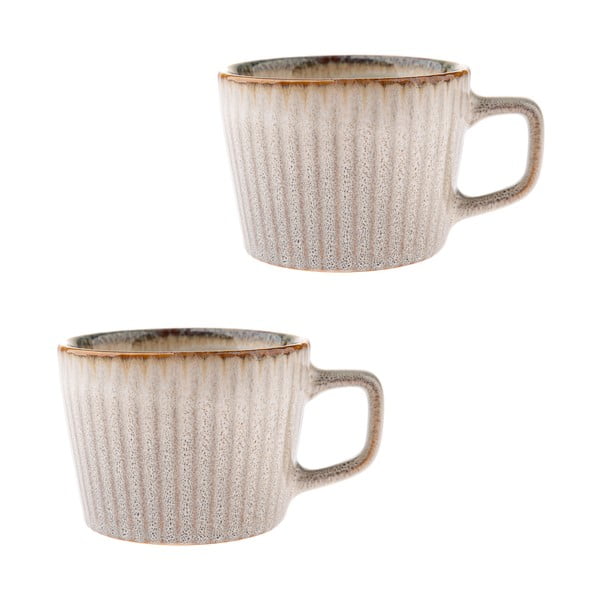 Kreemjad cappuccino tassid komplektis (2 tk, 190 ml, kivikeraamika) Tone – Dakls