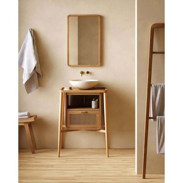 Puitraamiga seinapeegel 45x70 cm Shamel - Kave Home-image-1