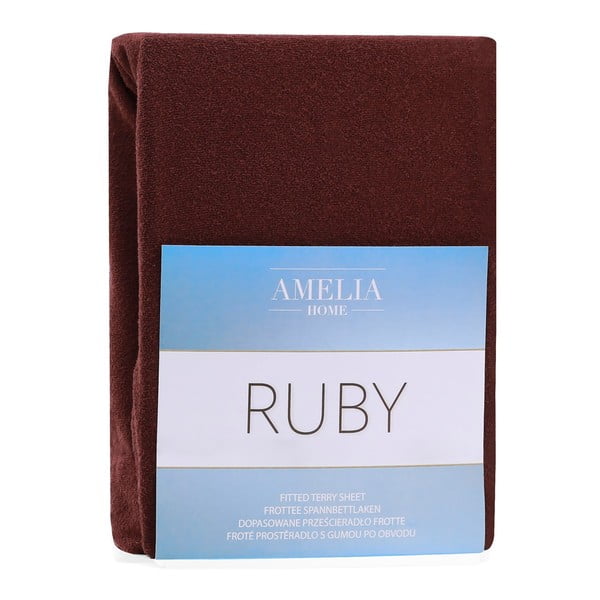 Pruun kummiga froteelina 180x200 cm Ruby – Restilo-image-2