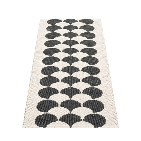 Must-kreem sise/välisvaip 70x150 cm Poppy Black Vanilla – Pappelina-image-2