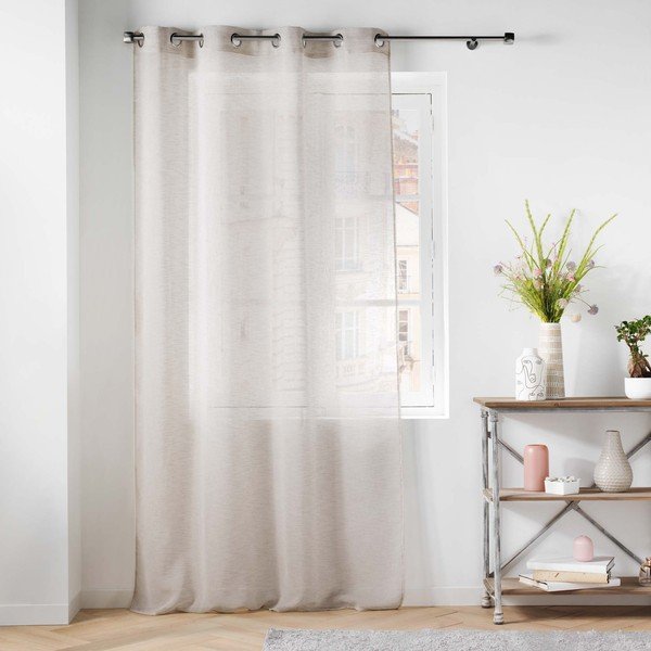 Elevandiluu värvi voile kardin 140x240 cm Carlin - douceur d'intérieur-image-2