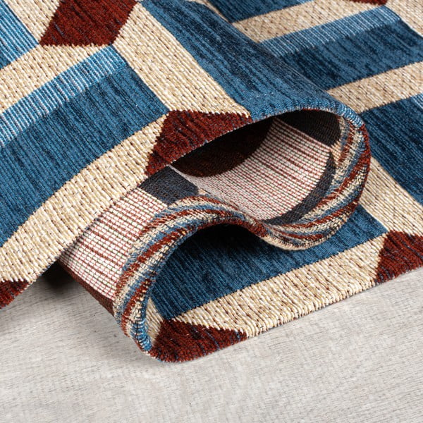 Sinine koridorivaip 60x230 cm Lennox Geometric - Flair Rugs-image-2