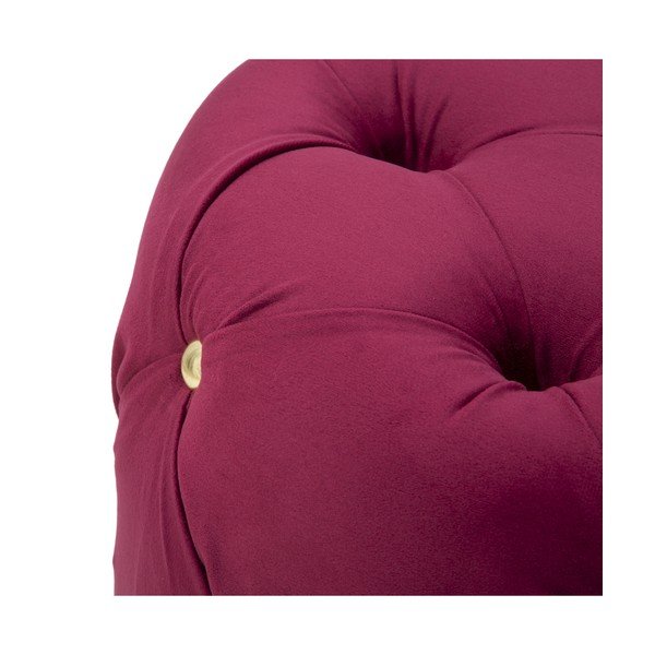 Vínově červená taburetka Mauro Ferretti Glam, ø 45 cm-image-2