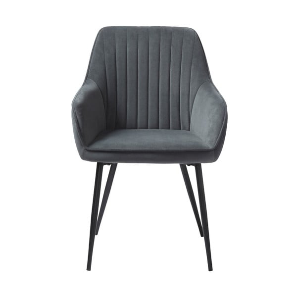 Hallid käetugedega sametist söögitoolid 2tk komplektis Nolan Stripe - Unique Furniture-image-1