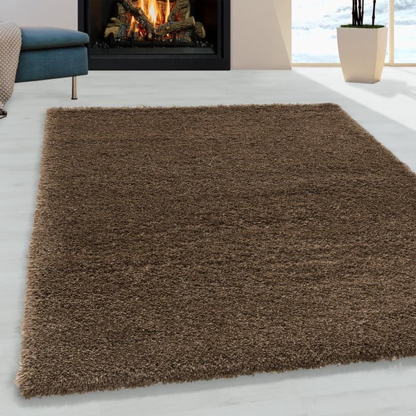 Tumepruun vaip 160x230 cm Fluffy - Ayyildiz Carpets-image-1