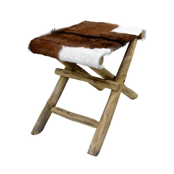 Pruun teakstool Goatskin - Ego Dekor-image-1