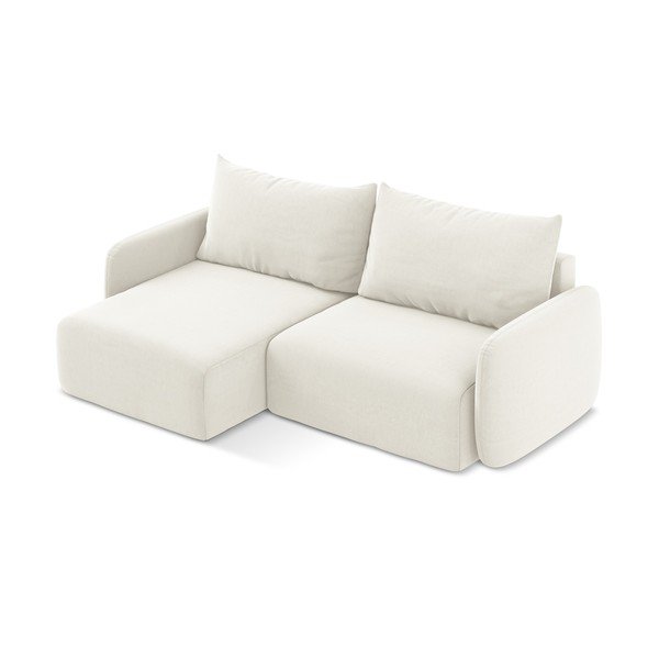 Kreemjas sametdiivanvoodi/panipaigaga nurgadiivan (vasak nurk/diivanvoodiga) Kalena - Makamii-image-3