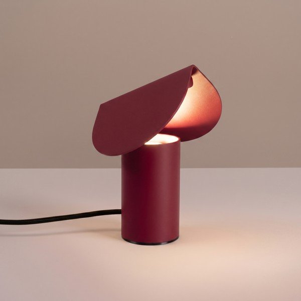 Burgundiapunane alumiiniumist LED-laualamp (kõrgus 15 cm) BISCUIT - Thoro-image-2