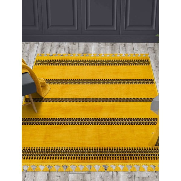 Kollane pestav vaibajooksja 200x80 cm - Vitaus-image-1