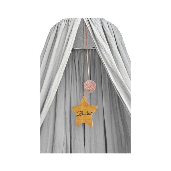 Hall linasest riidest võrevoodi Stone Gray, pikkus 260 cm - BELLAMY-image-2
