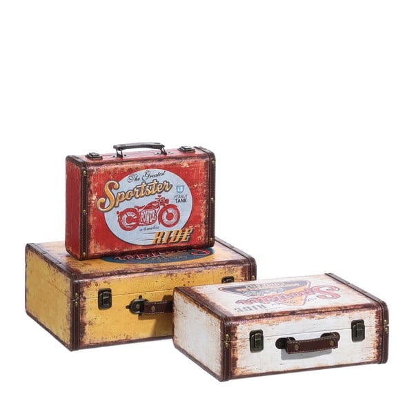 Sada 3 hranatých kufříků Ixia Vintage Sportster