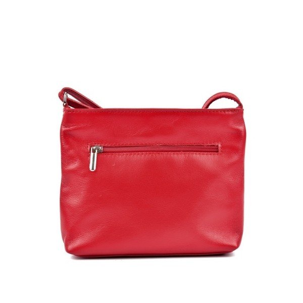 Červená kožená kabelka Roberta M Tarro Rosso-image-4