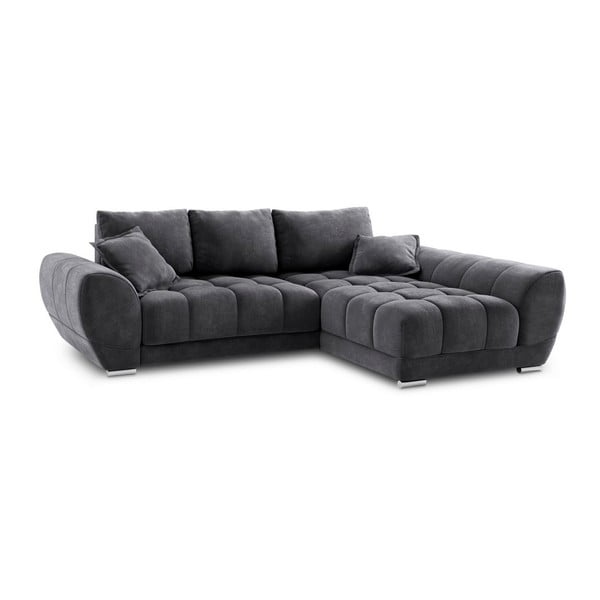 Tumehall nurgadiivan sametiga , parempoolne nurk , parempoolne nurgakate Nuage - Windsor & Co Sofas-image-2