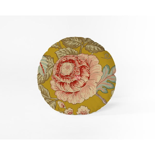 Kollane padi, ø 40 cm Japanese Flowers - Velvet Atelier