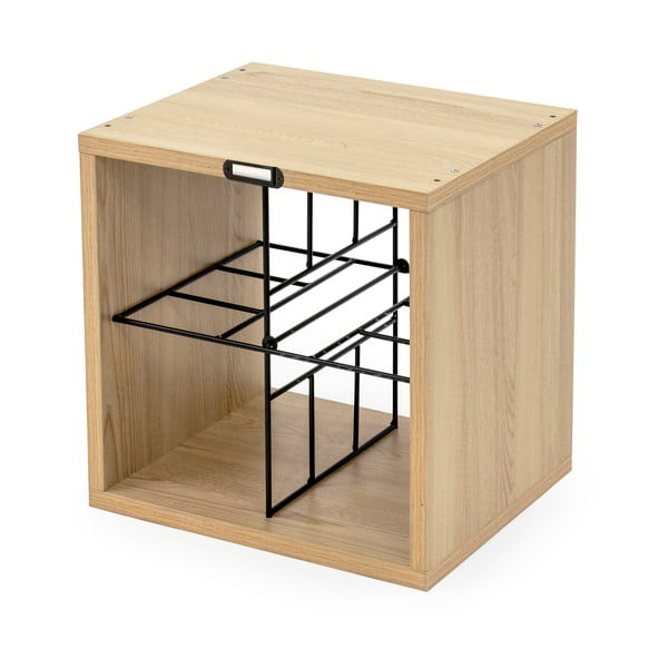 Naturaalset värvi veinihoidik 16 pudelile, pöögi dekoratsiooniga - Compactor-image-2