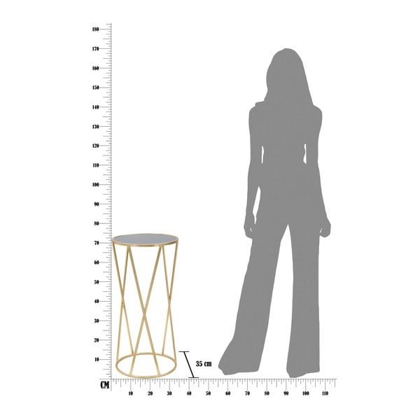 Kokkupandav laud must ja kuldne , kõrgus 75 cm Glam Simple - Mauro Ferretti-image-1