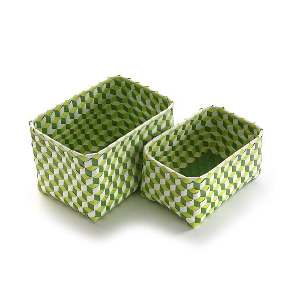 Sada 2 zelených košíků Versa Baskets Large