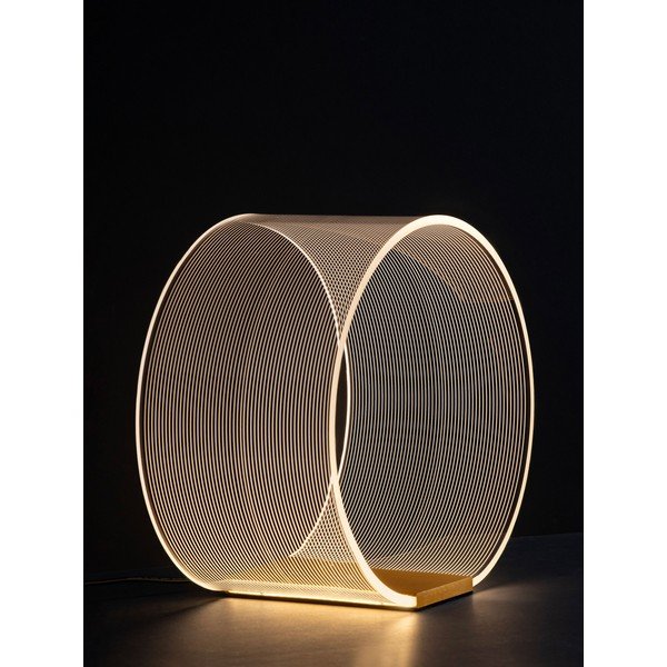 Alumiiniumist LED-laualamp, kuldse värvi, hämardatav ja akrüülklaasist varjuga (kõrgus 28 cm) Valentin - Nova Luce-image-4