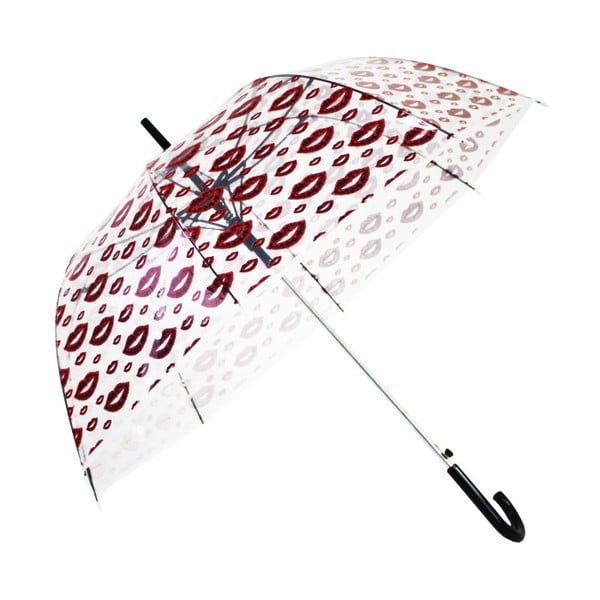 Transparentní holový deštník Ambiance Lips, ⌀ 100 cm