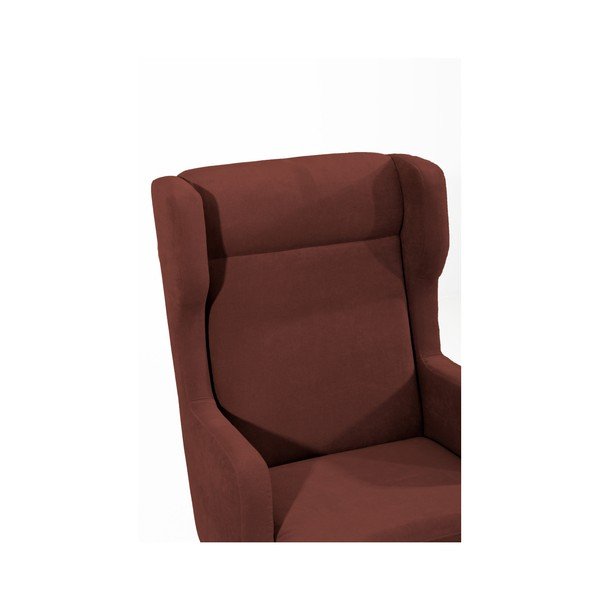 Hnědé křeslo ušák Max Winzer Bennet Suede-image-4