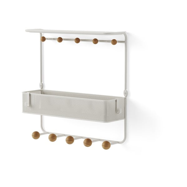 Valge naturaalne metallist seinakinnitus riiuliga Estique - Umbra-image-3