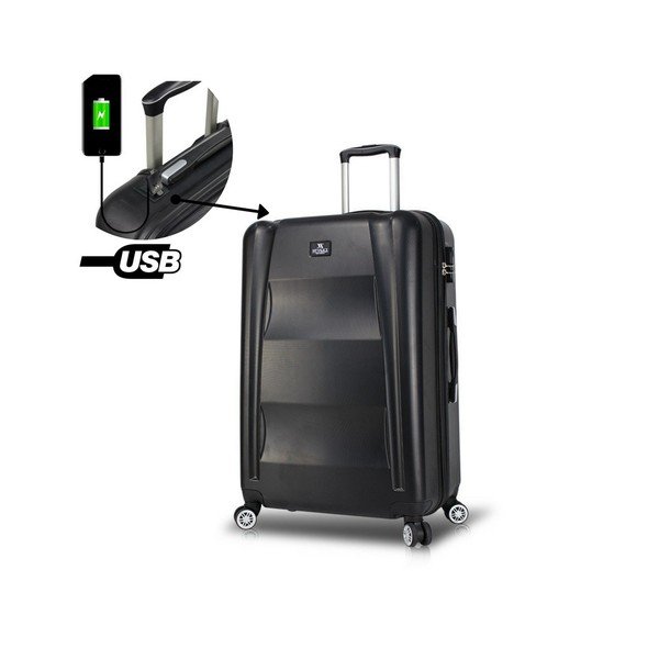 Černý cestovní kufr na kolečkách s USB portem My Valice COLORS LASSO Pilot Suitcase-image-1
