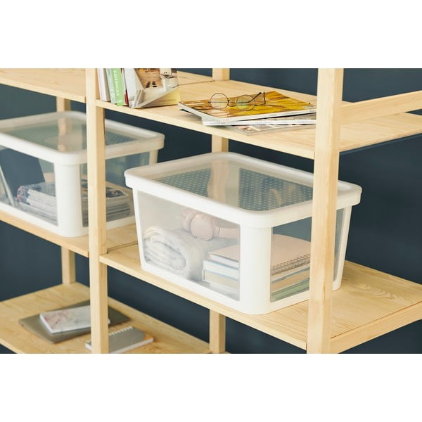 Valge plastikust hoiukarp 55,5x39x26,5 cm Albris - Rotho-image-1