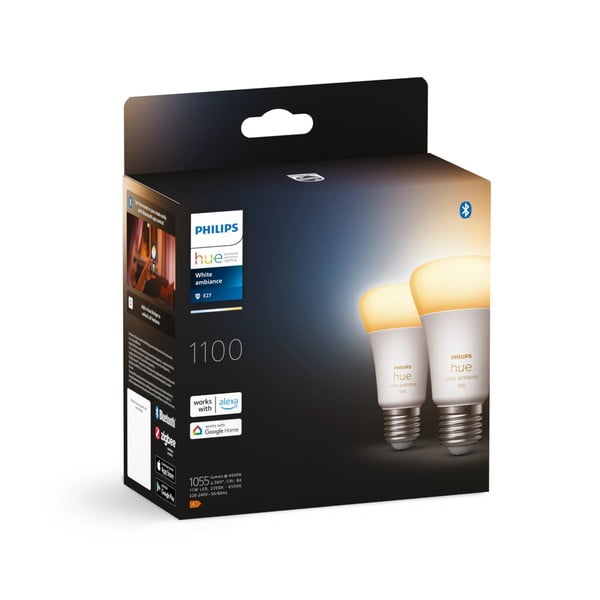 LED nutipirnid 2tk komplektis, E27, 11W White ambiance - Philips Hue-image-2