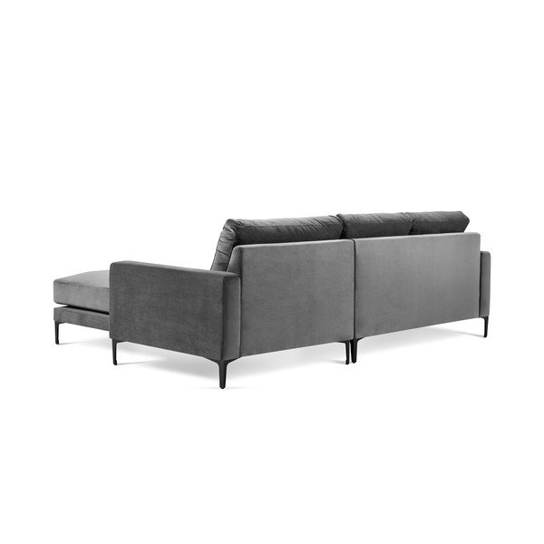 Tumehall sametist nurgadiivan (parempoolne nurk) Harmony – Kooko Home-image-3