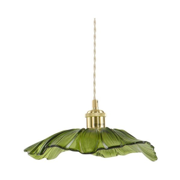 Roheline/kuldne klaasist ripplamp ø 30 cm Nugget - Jotex