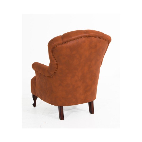 Koňakově hnědé křeslo z imitace kůže Max Winzer Camilla-image-3