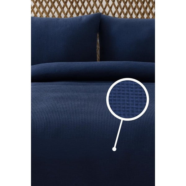 Tumesinine voodikate 200x220 cm Waffle - Mijolnir-image-1