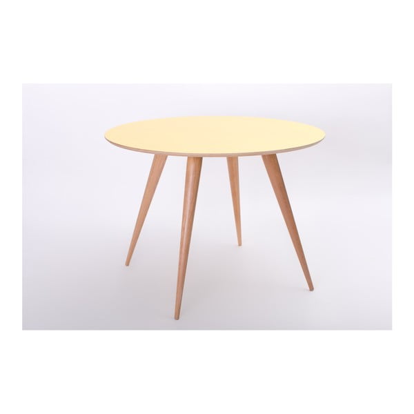 Kollane söögilaud Planet Round - Ragaba-image-1