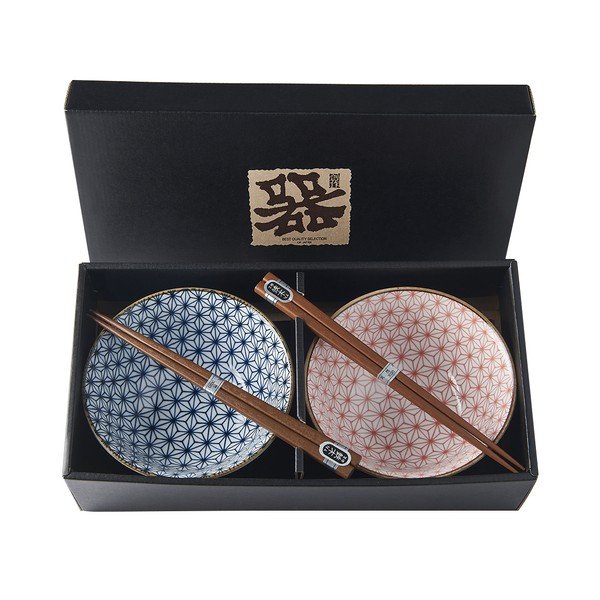 Komplekt 2 taldrikut ja söögipulgad Asanoha - MIJ-image-2