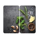 Klaasist pliidikatte komplekt 2 tk Universal Herbs - Wenko