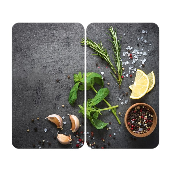 Klaasist pliidikatte komplekt 2 tk Universal Herbs - Wenko