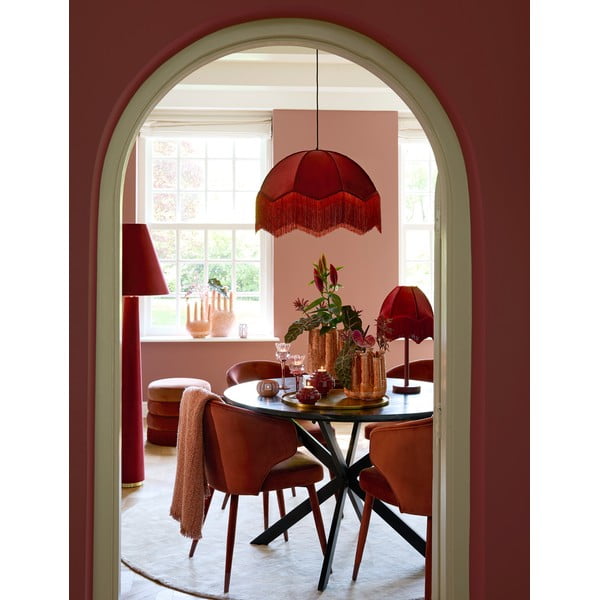 Punane põrandalamp tekstiilist varjuga (kõrgus 168 cm) Devia - Light & Living-image-1