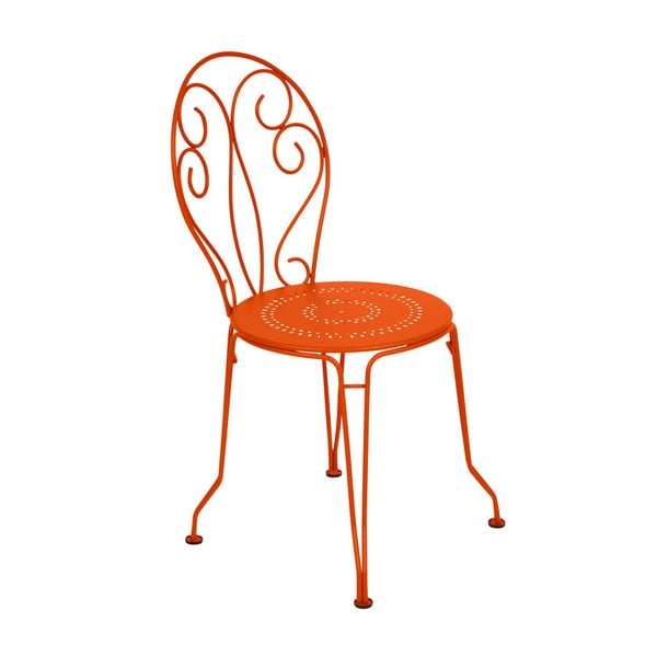 Oranžová kovová židle Fermob Montmartre