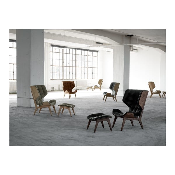 Antracitové křeslo ušák NORR11 Mammoth -image-2