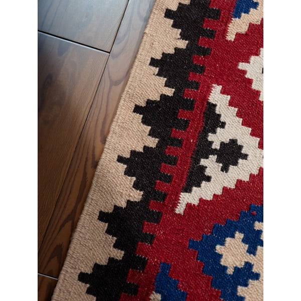 Punane käsitsi kootud kahepoolne villane vaip 120x170 cm Kamal Rami - Nouristan-image-4