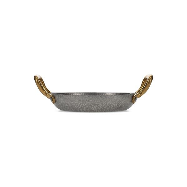 Hõbedane metallist serveerimistaldrik ø 18 cm Serve - BonBistro-image-2