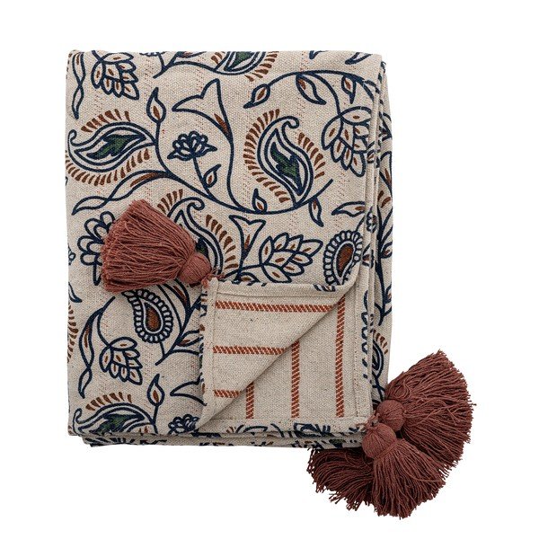 Puuvillasegu tekk 130x160 cm Paisley - Bloomingville